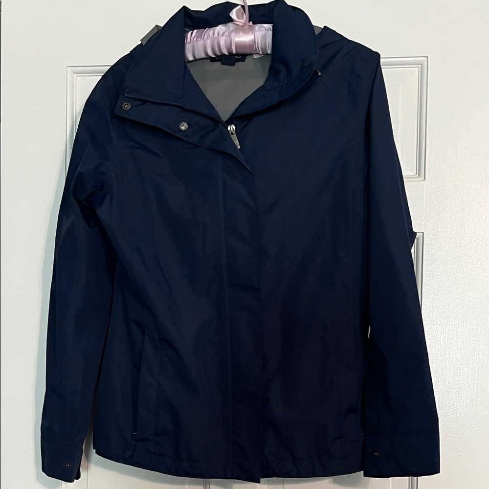 Women's Navy Rain Jacket